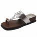 Wedge Clip Sandals For Women, 2025 New French Retro Style, High-End Square Toe Beach Flip-Flops_vogvips.com