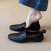 Square-toe Loafers, Women's Soft Leather, Comfortable Flats, One-foot Slip-ons, Casual Suede Shoes_vogvips.com