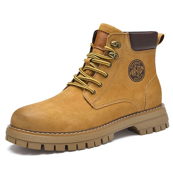Martin Boots Men's Rhubarb Boots High Top Men's Boots Wind Boots First Layer Tooling Boots_vogvips.com