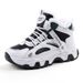 7815 White Sneakers For Women 2023 New Black Versatile Leather Panel Autumn Winter Fleece Lined Flat High-top Sports_vogvips.com
