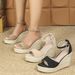 Women's Summer Cross-Strap Peep-Toe Platform Wedge Sandals Fashionable Hollow High Heels Waterproof_vogvips.com