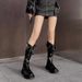 2025 Autumn Winter Over-the-Knee Women Martin Thick Sole Motorcycle Rider Two-Way High Tube Fashion Boots Lace-Up_vogvips.com