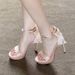 Champagne-colored Bowknot Platform High-heeled Shoes For Women, 2026 New Model, Elegant And Perfect With A Dress,_vogvips.com