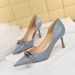Elegant Women's High Heels Pointed Toe Stiletto Pumps With Hollow-Out Metal Buckle Detail - Dressy Evening Shoes For Parties & Formal Occasions_vogvips.com