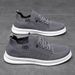 Euro Step Spring Mesh Trendy Soft Sole Men's Sneakers Fashion Lightweight Breathable White Casual Slip-On Shoes_vogvips.com