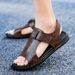 EVA's New Cross-border Men's Sandals Are Dual-purpose Summer, Suitable For Driving, Slip-on Leather Shoes, Trendy And_vogvips.com