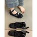 Round Toe Ballet For Spring 2025, Cross Tied Sh, Shallow Mouth, Gentle Evening Style, Flat Bottomed Women's Single_vogvips.com