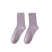 Women's & Men's Cotton Mid-Crew Socks With Soft Breathable Fabric, Solid Color & Starry Dot Design, Double Needle Stitching For All Seasons_vogvips.com