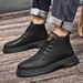 New Leather Spring Men's Shoes High-top Men's Heightening Tooling Martin Boots_vogvips.com