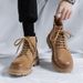 European Warm Series Men's Martin Low Spring Autumn Yellow High Top Leather Cotton Shoes Winter Plush Work Boots Men_vogvips.com