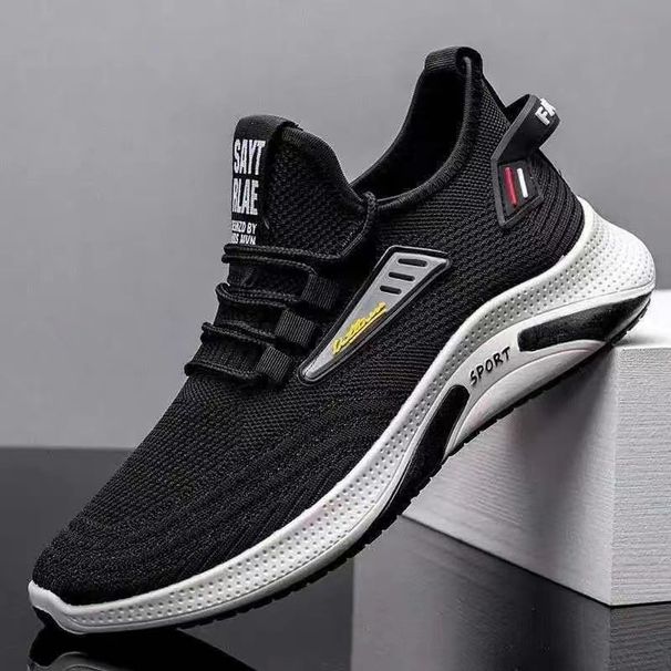 ShoeVault 2024 Spring And Autumn New Breathable Korean Style Trendy Canvas Casual Lightweight Non-Slip Running Sports Men's Shoes_vogvips.com