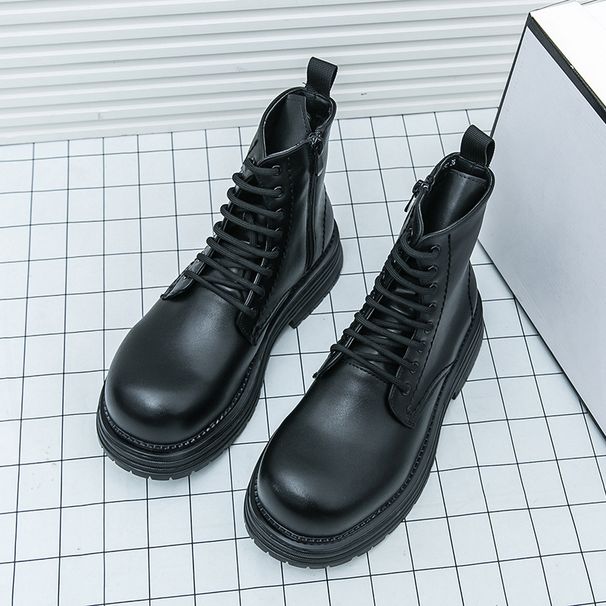 Cross-Border Workwear High-Top Martin Retro Height-Increasing Men's Shoes European And American Large Size Motorcycle_vogvips.com