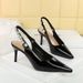 1859-AK109 European And American Style Party High Heels Pointed Toe Shallow Mouth Single For Women With Pearl Backless_vogvips.com