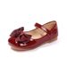 Girls' Red Leather Spring And Autumn New Bow Princess Performance Children's Single Soft Sole Baby Shoes_vogvips.com
