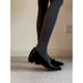 Sheepkin Verion~Pointed-toe Elegant Bow Mary Jane For Women, Caual Lip-on French Tyle Height-increaing Ingle_vogvips.com