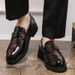 Thick-Soled For Men, British Style, Size 48, Business Formal Height-Increasing, Hairstylist Men's Shoes, Big Round Toe_vogvips.com