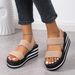 Wind Women's Cool 2025 New Fashionable Outerwear Small Height Rise Slope Heel Thick Bottom Slippers Summer_vogvips.com