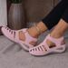  2025 New Women's Peep-Toe Ankle Strap Sandals Summer Block Heel Fashion Shoes 11 Colors Available _vogvips.com