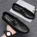 High Quality Loafers Fashion Leather Men Casual Slip On Flats Comfortable Boat Lightweight Walking Driving Shoes_vogvips.com