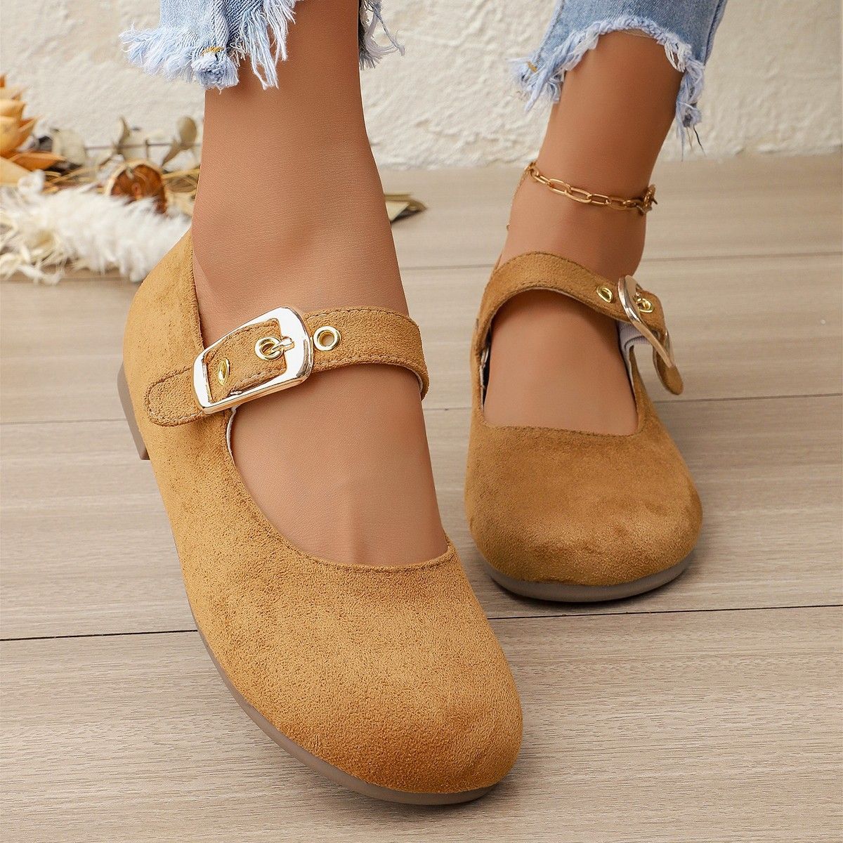 Women's Solid Color Flat Shoes Summer New Fashionable And Versatile Comfortable for Outdoor Wear And Long Period Standing_vogvips.com
