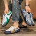 Half Summer Breathable Mens Outdoor Casual Walking Shoes Large Flat Light Mesh Slippers Sandals_vogvips.com