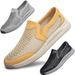 Mesh Shoes Men's Soft-soled Sports Casual Fly-woven Mesh Middle-aged Dad Shoes_vogvips.com