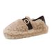 Women's Cozy Slip-On Fur Lined Loafers With Thick Sole - Winter & Fall Casual Comfort Shoes For Everyday Wear - Available In Sizes 35-40_vogvips.com