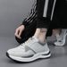 Men's Sports Style Casual Leather Shoes Men's Platform White Shoes Work Men's Shoes_vogvips.com