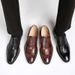 Euro Step Top Layer Cowhide Handmade 2025 New Brogue Carved Business Formal Genuine Leather Men's Derby Shoes Trendy_vogvips.com