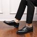 2024 Spring And Autumn New British Style Buckle Slip On Business Leather Shoes Men's Formal Shoes Office Professional Men's Shoes_vogvips.com
