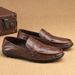 Casual Leather Shoe Top Layer Cowhide 2024 New Trend Versatile Loafers British Soft Sole Bean Men's Shoes_vogvips.com