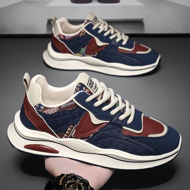 Men's Shoes Casual Sneakers With Thick Soft Sole, Lightweight Breathable Walking Shoes, Round Toe Low Top Lace-Up Fashion Shoes For Daily Wear_vogvips.com