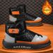 Winter Fleece-Lined High-Top Martin Boots For Men, Trendy And Versatile, Thick-Soled, Extra Thick And Warm Cotton Shoes,_vogvips.com