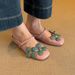 Lan Cabinet Version ~ New Color-Block Floral One-Strap Buckle Closed-Toe Shoes For Women With Hidden Heel Soft Leather_vogvips.com