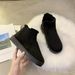 Women's Shoes Winter Snow Boots With Thick Fleece Lining, Slip-On Low Top Round Toe Casual Shoes For Cold Weather, Sizes 36-44 Cotton Shoes Women_vogvips.com