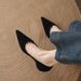 Women S Pointed Toe Flats With Low Heel Vintage Style Slip On For Spring Summer Fall Comfortable Casual Work Shoes_vogvips.com