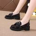 Soft Spring/Summer New Loafers Patent Bowknot Single Women Thick Heel Platform British Style Versatile Small Leather_vogvips.com