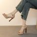 Sheepskin Version~European American Retro Fashion Woven Hollow Fish Mouth Strap Sandals For Women With Waterproof_vogvips.com