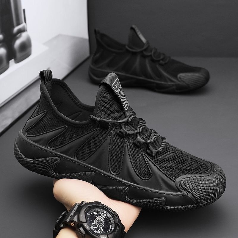 Men's Trendy Work Shoes Breathable Mesh Flyknit Sports 2025 New Summer Style_vogvips.com