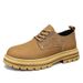 European Warm Series Men's Martin 2025 Autumn New British Style Genuine Leather Low-top Work Shoes Versatile Casual Yellow Boots Large Size_vogvips.com