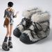 Trendy Furry Chunky For Women 2024 Winter New Fashionable Warm Cold-Resistant Thick-Soled Height-Increasing Snow Boots_vogvips.com