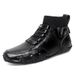 European Warm Series 2025 Autumn Winter New Martin Trendy Casual High-top Leather Men's Loafers Chinese Style Fleece-lined Cotton Shoes Short_vogvips.com