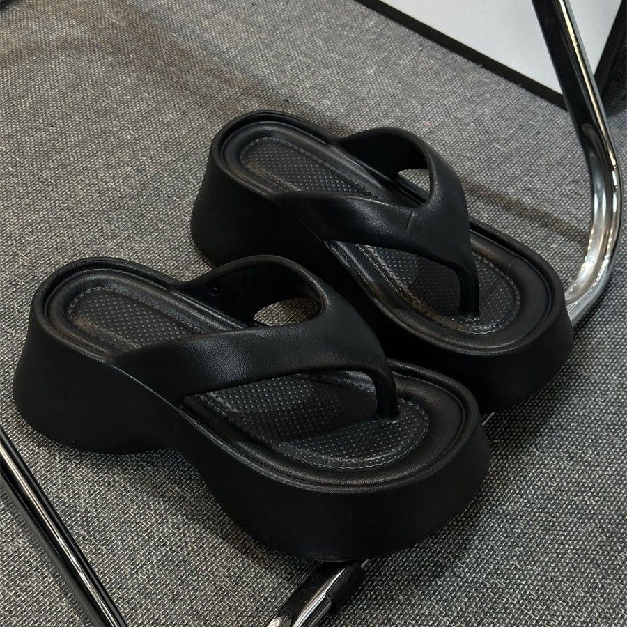 EVA Thick-soled For Women 2026 New Popular Model, Height-increasing, Non-slip, Fashionable And Simple Women's Flip-flops_vogvips.com