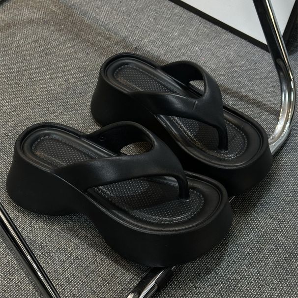 EVA Thick-soled For Women 2026 New Popular Model, Height-increasing, Non-slip, Fashionable And Simple Women's Flip-flops_vogvips.com