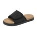Men Premium Summer Velcro Slide Sandals, Stylish Breathable Non Slip Odor Resistant Outdoor Open Toe Slippers_vogvips.com