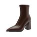 Pointed Toe Super High Heel Ankle Boots For Women 2025 Autumn Winter New Fashionable Versatile Stylish 98158-1_vogvips.com