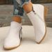 Women's Shoes Thick Bottom Solid Color Pointed Side Zipper Martin Boots For Women 2025 Spring And Autumn New Short Tube Women's Boots_vogvips.com