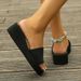 Cross-border 5cm Wedge Heel Thick-Soled Flip-Flops Women, Summer Solid Color Non-Slip High-Heel Women's Sandals,_vogvips.com