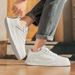 Men's White Platform Sneakers Height Increasing Thick Sole Versatile Trendy Luxury Comfortable Lightweight Casual Skate Shoes_vogvips.com