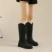 High Rain Women Solid Color Waterproond Anti Slip Work Long Water Shoes Rubber Boots For Direct Transportation 241031_vogvips.com